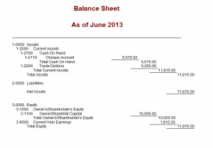 Balance Sheet